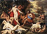 Nicolas Poussin Famous Paintings - Midas and Bacchus